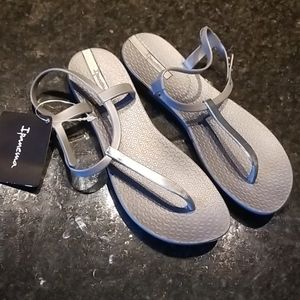 Gray sandals, new